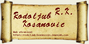 Rodoljub Kosanović vizit kartica